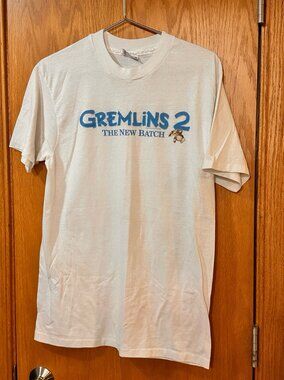Gremlins 2 The New Batch White And Blue Short Sleeve T Shirt Vintage L Large